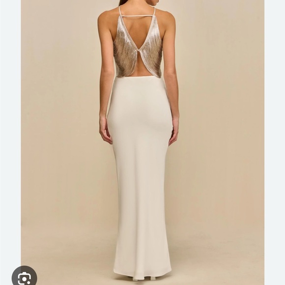 Cult Gaia Metallic Silver Crop Top - Picture 2 of 5